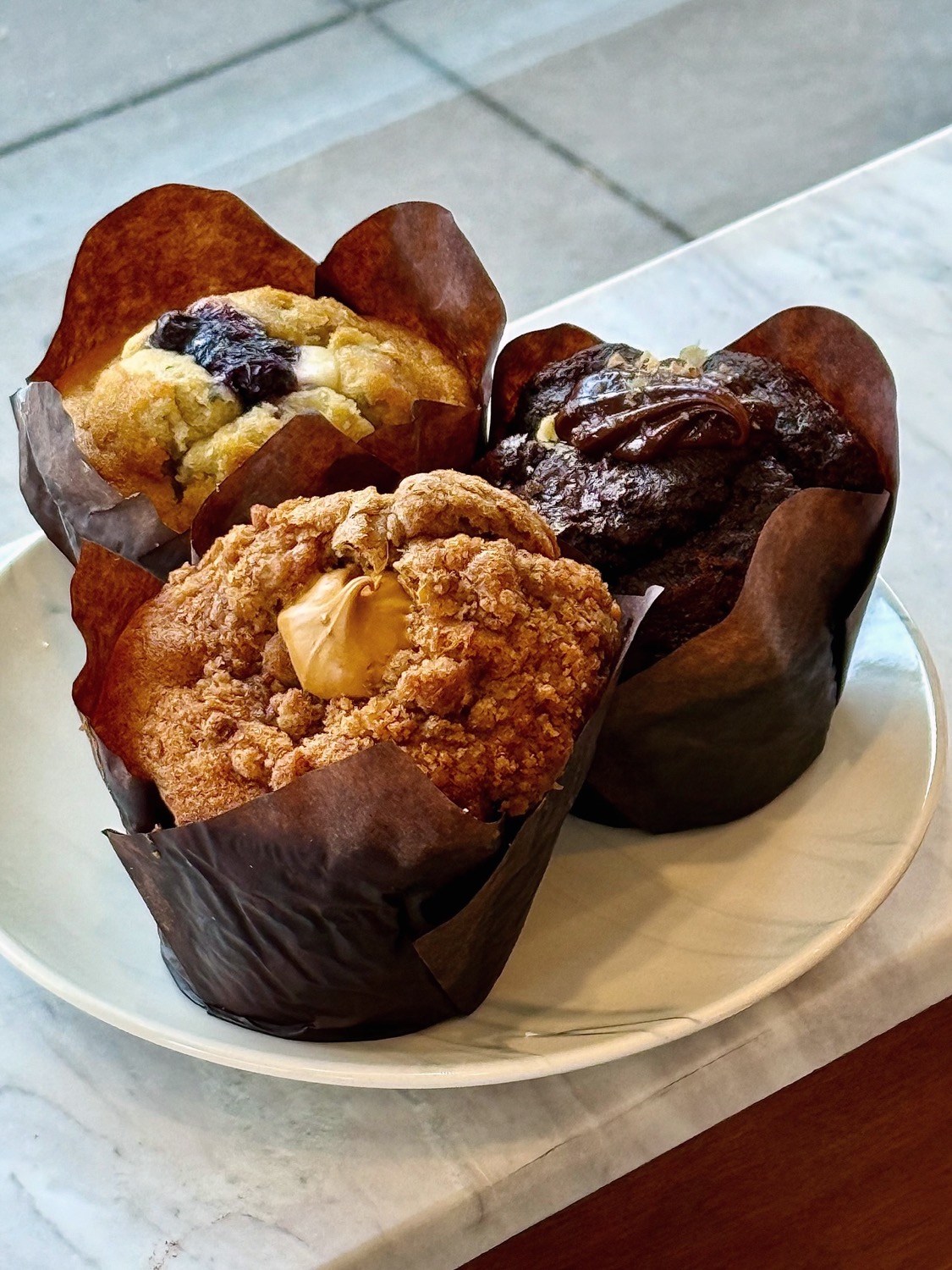 Fresh muffins and baked goods